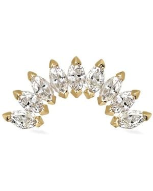 Lark & Berry Pendiente Stately En Oro De 14 Ct Con Diamantes - Blanco