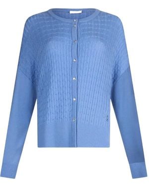 Liu Jo Cardigan Mit Zopfmuster - Blau