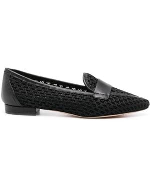 Agl Attilio Giusti Leombruni Blanca Plots Woven Loafers - Black
