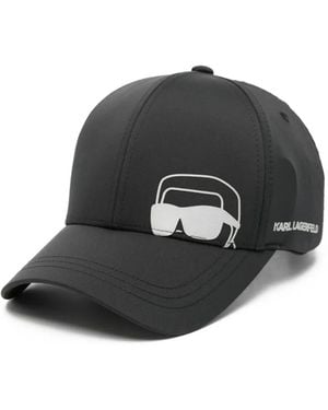 KARL LAGERFELD Logo Baseball Cap - Black