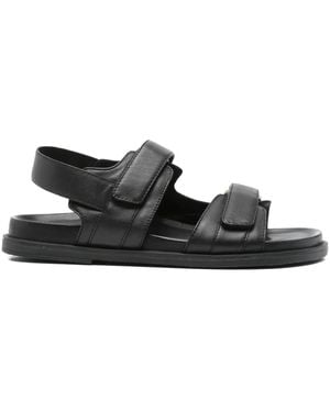 Geox Adelash Double-Strap Leather Sandals - Black