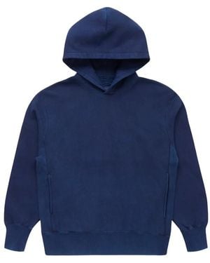 Blue Blue Japan Dyed Knitted Hoodie - Blue