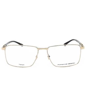 Porsche Design Rectangle-Frame Glasses - Natural