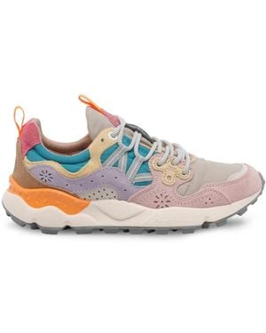 Flower Mountain Yamano 3 Suede Leather Trainers - White