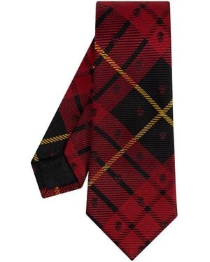 McQueen Krawatte Mit Schottenkaro - Rot