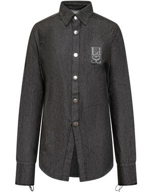 Ludovic de Saint Sernin Camiseta Con Logo Y Apliques - Negro