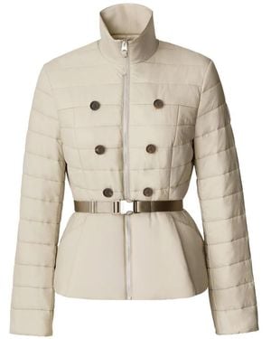 Mackage Veste Matelassée Serafina À Taille Ceinturée - Natural