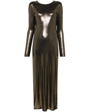 Twinset Laminated Long Dress - Black