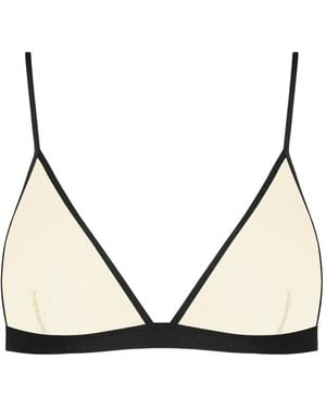 Maison Close Triangle-Mesh Bra - Natural