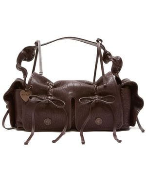Acne Studios Multi-Pocket Leather Shoulder Bag - Brown