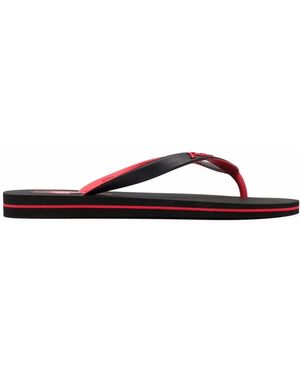Polo Ralph Lauren Logo-Patch Flip Flops - Black