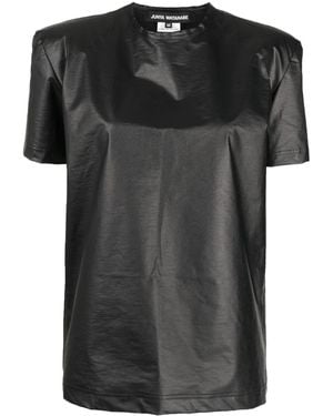 Junya Watanabe Metallic Short-Sleeve T-Shirt - Black