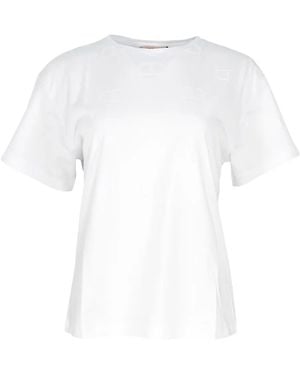 Twinset Oval T Flock Print T-Shirt - White