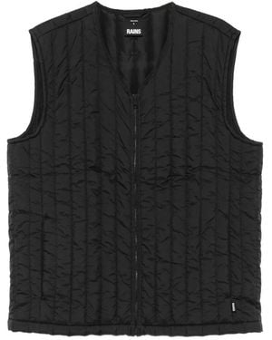 Rains Gilet Banja Liner À Design Matelassé - Black