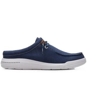 Clarks Driftlite Surf Lace-Up Mules - Blue