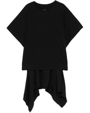 Juun.J Layered Asymmetric T-Shirt - Black