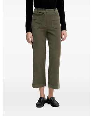 Benetton Cropped Pocket Pants - Green