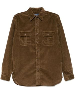 Polo Ralph Lauren Camicia A Coste - Marrone