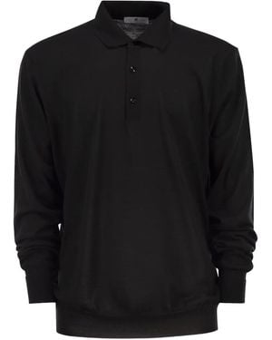 PT Torino Wool Polo Shirt - Black