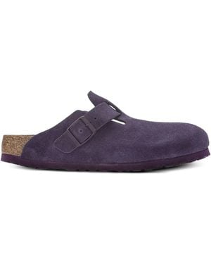 Birkenstock Mules aus Wildleder - Lila