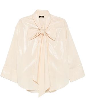 ELEH Blusa con detalle de lazo - Neutro