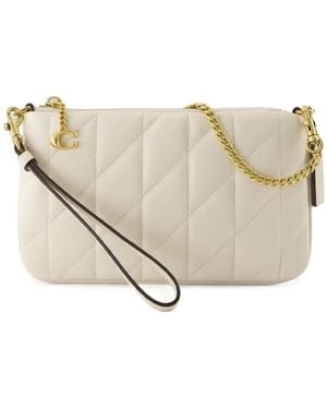 COACH Leren Toilettas - Naturel
