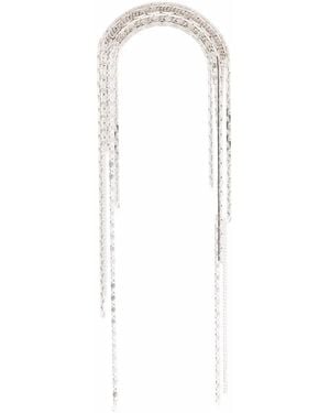 Wouters & Hendrix Serpentine Falling Chains Statement Earring - White