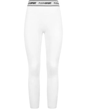 Philipp Plein Logo Elastic Leggings - White