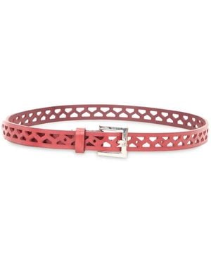 Alberta Ferretti Cut-Out Leather Belt - Pink