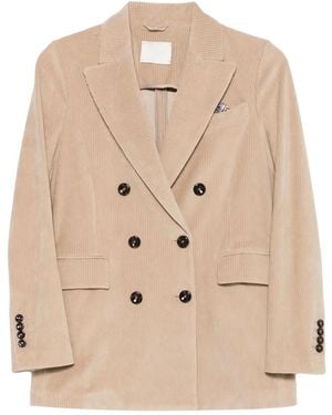 Circolo 1901 Double-Breasted Corduroy Blazer - Natural