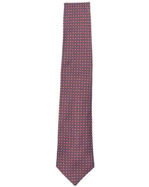 Kiton Geometric-Print Tie - Purple