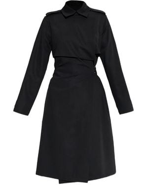 Burberry Vestido midi con cinturón - Negro