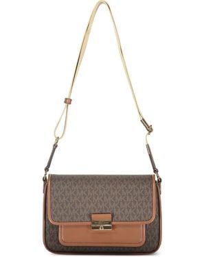 Michael Kors Bradshaw Monogram Shoulder Bag - White