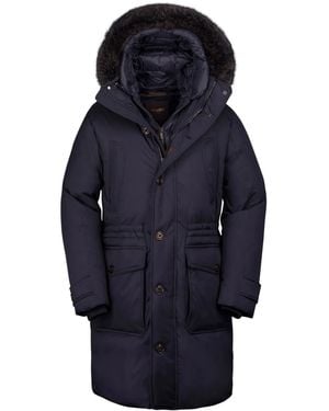 Moorer Helsinky Coat - Blue