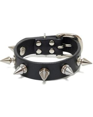 Undercover Spike-Embellished Leather Bracelet - White