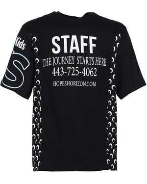 Marine Serre コットン Tシャツ - ブラック