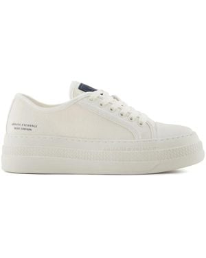 ARMANI EXCHANGE Canvas Trainers - White