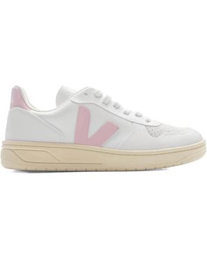 Veja V-10 Cwl Leather Sneakers - White