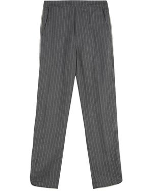 Rhude Cropped-Hose mit Nadelstreifen - Grau