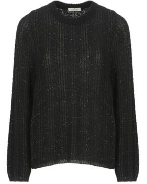 Panicale Sequined Crew-Neck Jumper - Black