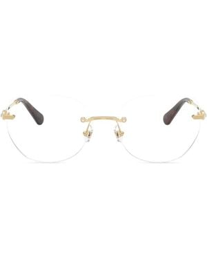 Swarovski Gafas Sin Montura Con Forma Geométrica - Blanco