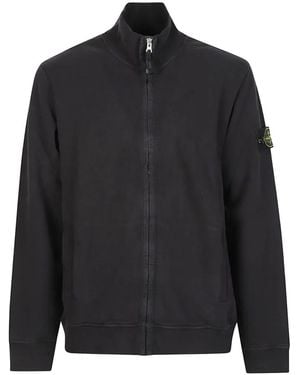 Stone Island 6100066 Brushed Organic-Cotton Fleece Track Jacket - Black