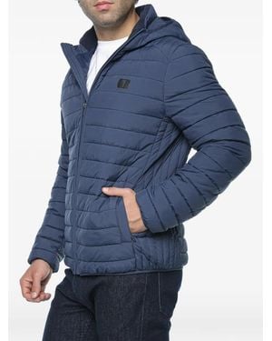 Trussardi Padded Hooded Jacket - Blue