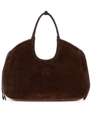 Miu Miu Ivy Tote Bag Aus Wildleder - Braun