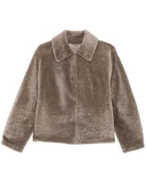 Manzoni 24 Shearling-Finish Collared Jacket - Brown