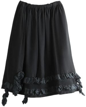 Comme des Garçons Ruffled Midi Skirt - Black