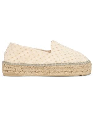 Manebí Textured Platform Espadrilles - Natural