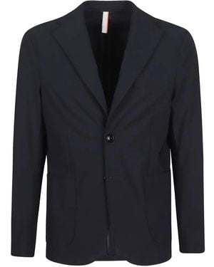 Pmds Notched-Lapel Single-Breasted Blazer - Blue