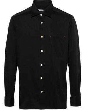 Kiton Camicia Con Colletto Classico - Nero