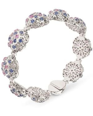 Officina Bernardi 18Kt Damasco Sapphire And Diamond Bracelet - White